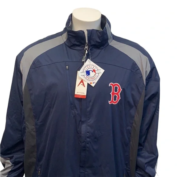 Boston Red Sox MLB Antigua Genuine Merchandise Blue Embroidered Jacket Size XXL